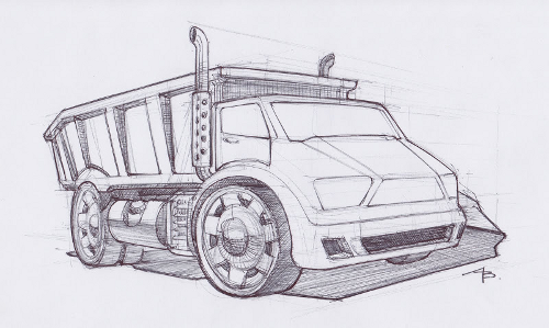 Dump Truck Sketch Dump Truck Sketch