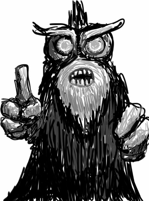 Old Man Monster Sketch