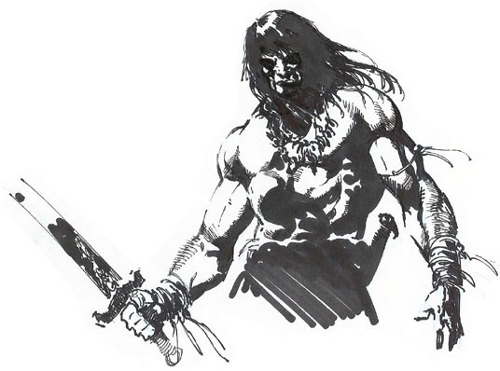 Barbarian Warrior Sketch Barbarian Warrior Sketch