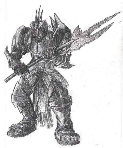 Axe Warrior Sketch Axe Warrior Sketch