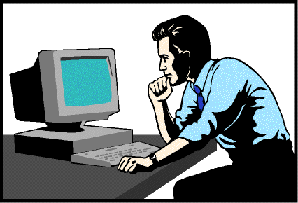 Programmer Staring at Computer