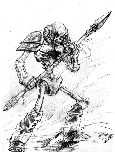 Skeleton Warrior Sketch Skeleton Warrior Sketch