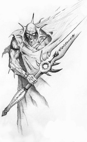 Warrior with Sword Sketch Warrior with Sword Sketch