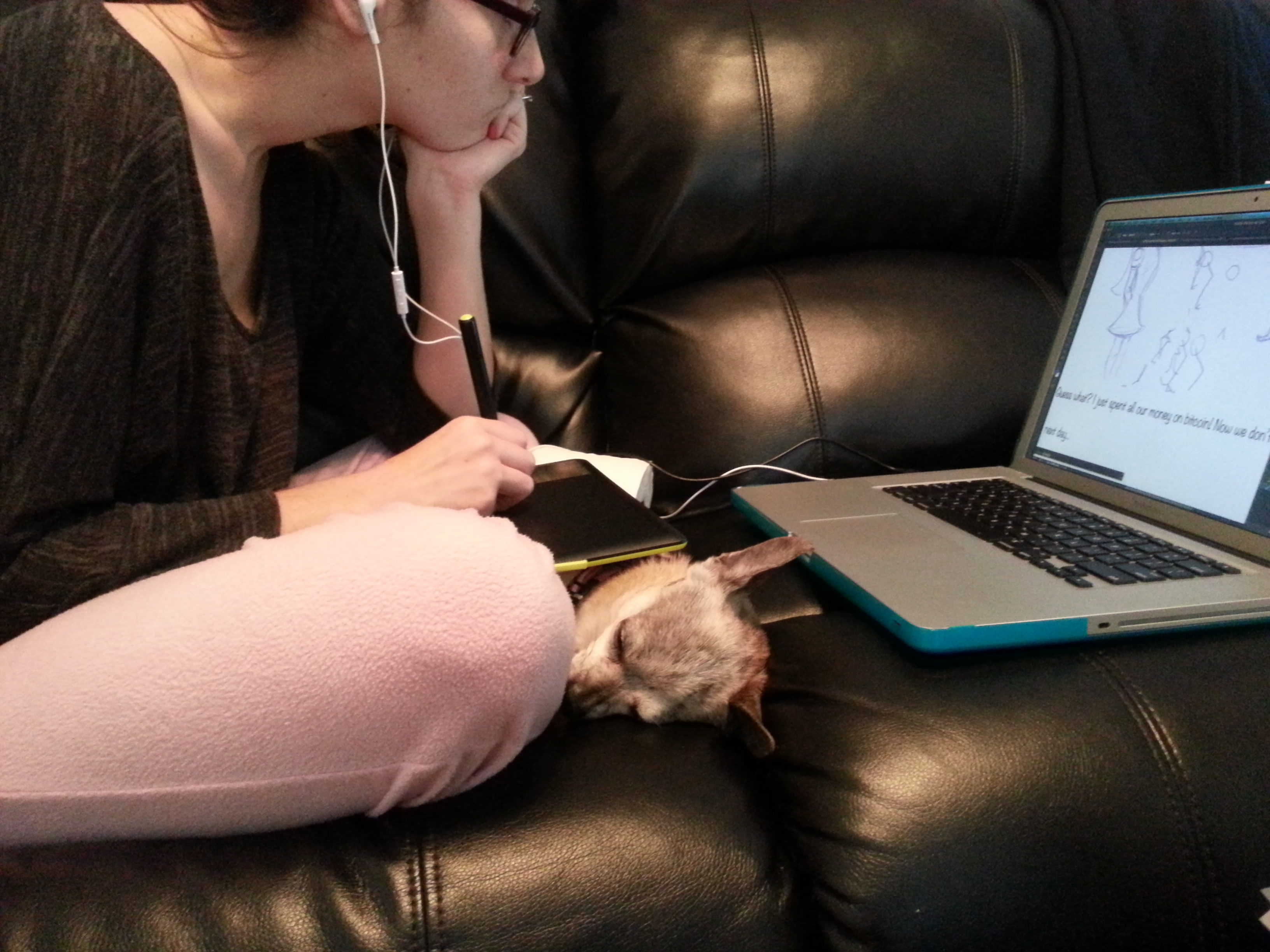 Sami Working on Scribbles Sami Working on Scribbles