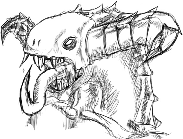 Horned Demon Sketch Horned Demon Sketch