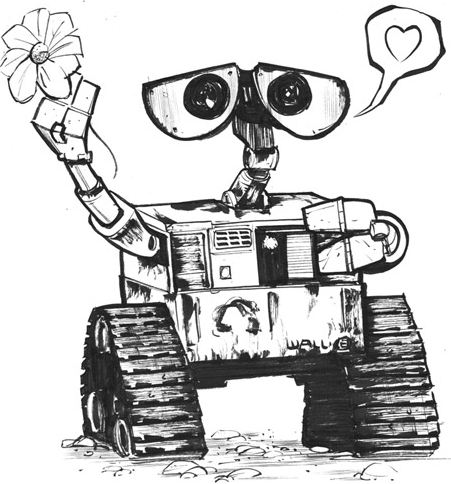 Wall-e Love Sketch