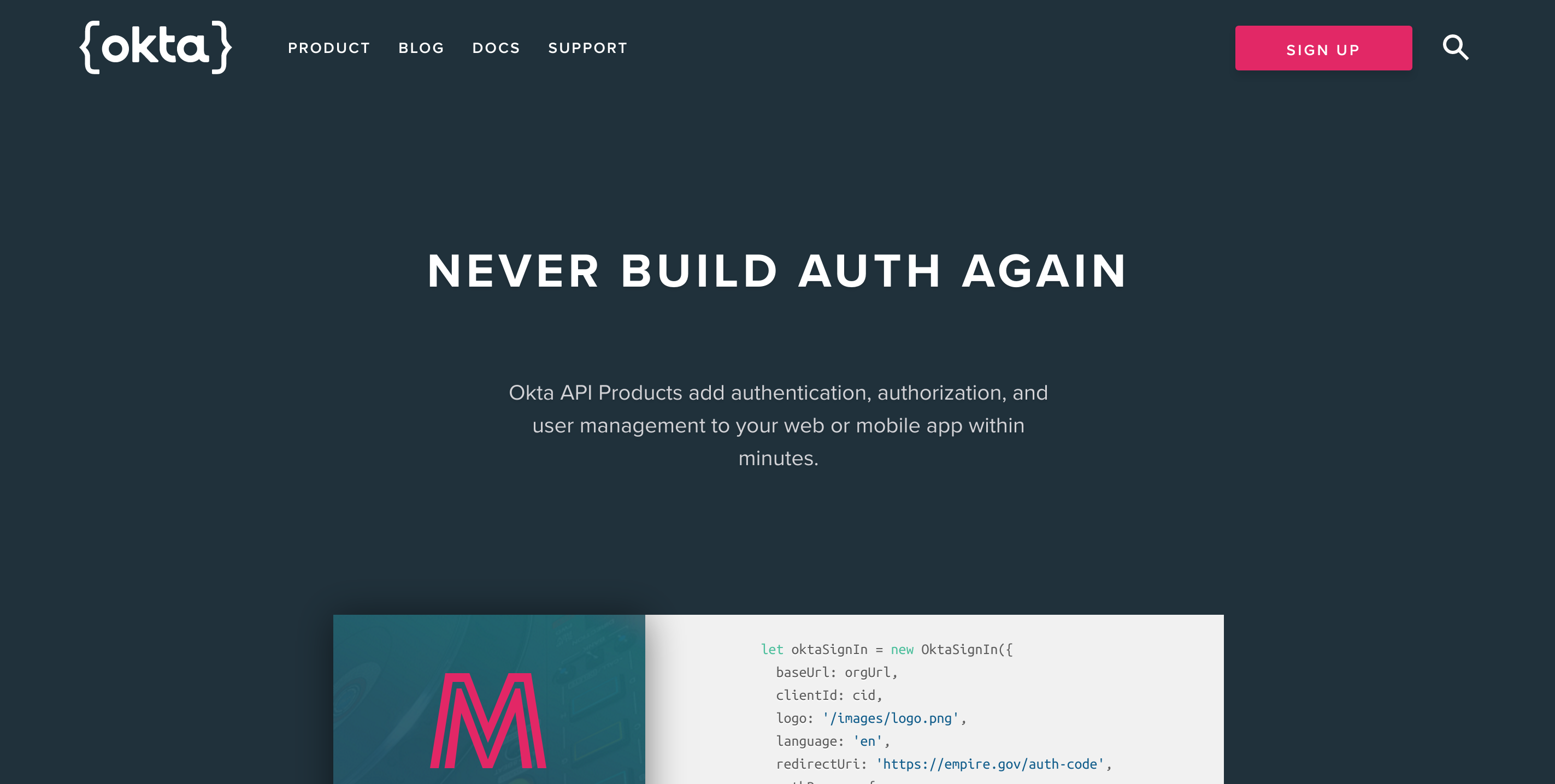 Okta Developer Screenshot New Okta Developer Site