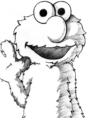 Elmo Waving Sketch Elmo Waving Sketch