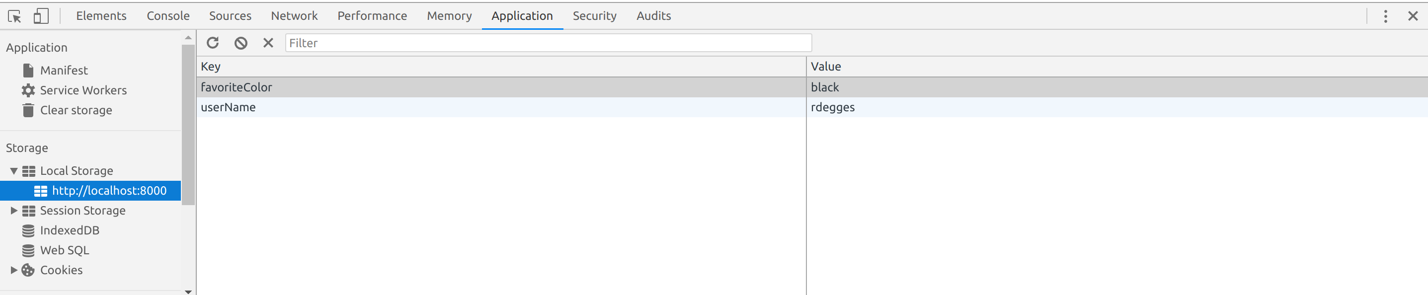 Local Storage Inspector Local Storage Inspector