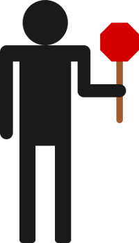 Stick Figure with Stop Sign Stick Figure with Stop Sign