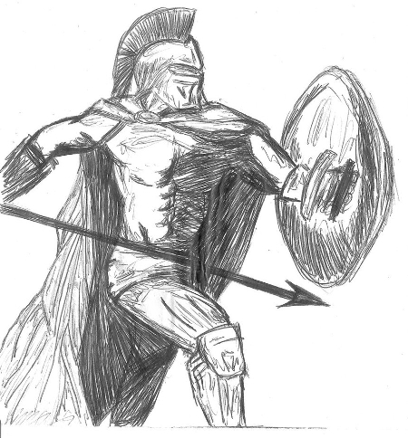 Spartan Warrior Sketch Spartan Warrior Sketch