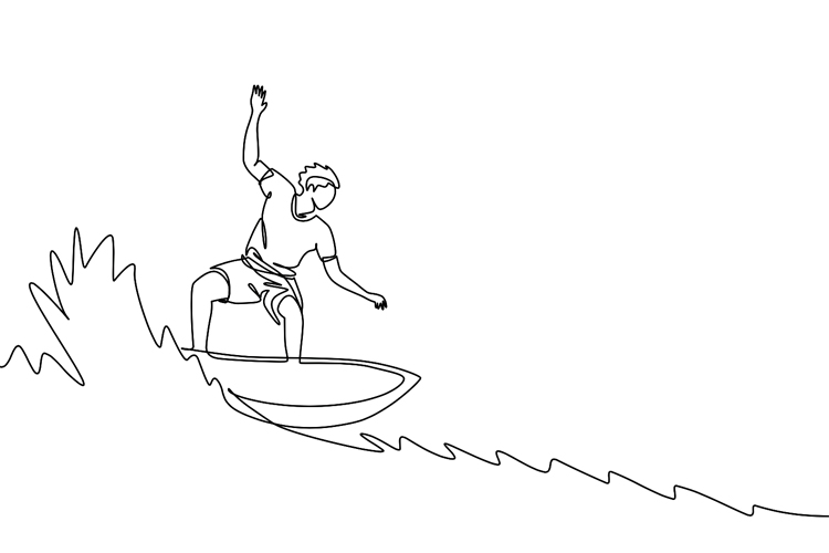 Surfing Sketch