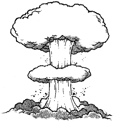 Nuclear Bomb Explosion Sketch